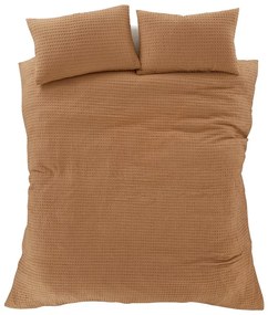 Biancheria da letto marrone per letto matrimoniale 200x200 cm Muscat Waffle – Pineapple Elephant