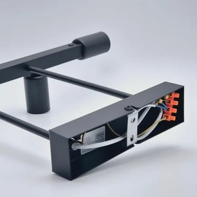 Lampadario a sospensione con supporto rigido ASTRID 4xE27/60W/230V nero