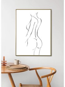Poster in bianco e nero , 45,4 x 65,4 cm Female - WOOOD