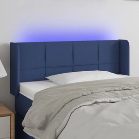 Testiera A Led Blu 83x16x78/88 Cm İn Tessuto /