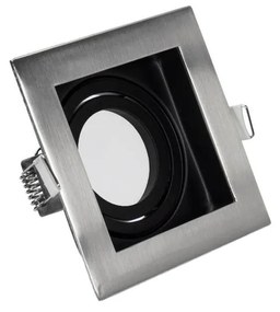 Portafaretto Quadrato da Incasso GU10 Foro 90x90mm Orientabile