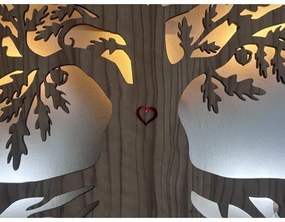 Li-Go 5747/DUB2 - Lampada decorativa da parete LED/10W/230V 45x55 cm rovere