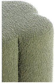 Sgabello in tessuto bouclé verde Nalani - Light &amp; Living
