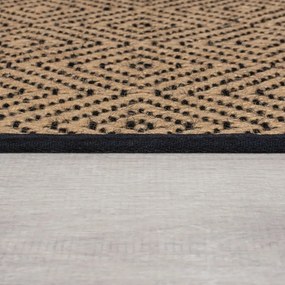 Pedata in iuta per scale in colore nero-naturale 60x600 cm Diamond - Flair Rugs