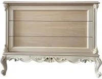 Cassettiera 3 cassetti classica barocco legno grezzo 120x47x90 - Mobili 2G