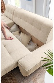 Divano letto angolare beige (variabile) Dazzling Daisy - Miuform