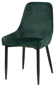 Sedia imbottita 48,5x87,5x51 cm velluto verde