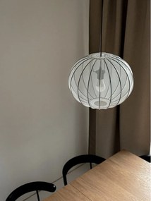 Lampadario bianco con paralume in tessuto ø 52 cm Mellow – Candellux Lighting