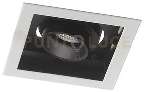 Incasso led apollo nero 20w 2000lm 3000k orientabile 15x15x9,4cm