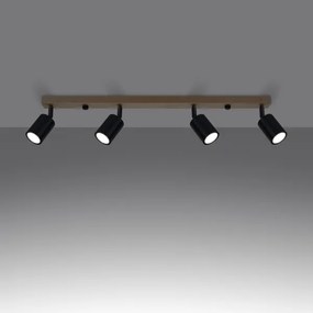 Sollux SL.1294 - Faretto VERDO 4xGU10/10W/230V nero