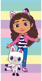 Asciugamano per bambini in cotone 70x140 cm Gabby´s Dollhouse Colors – Jerry Fabrics