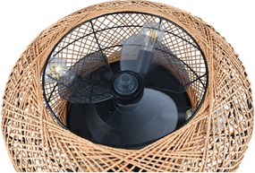 Plafoniera marrone con telecomando e ventilatore Lillesand – Trio