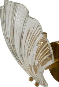Lampada da parete dorata in vetro Da Muro Shell – Mauro Ferretti