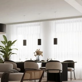 Sollux SL.0742 - Lampadario su filo OTTO 1xE27/60W/230V d. 15 cm nero