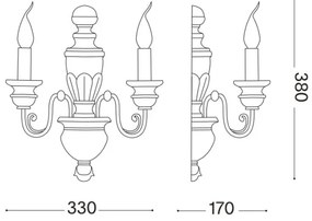 Ideal Lux - Applique FIRENZE 2xE14/40W/230V oro