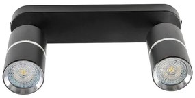 Faretto BAMBOO 2xGU10/10W/230V nero