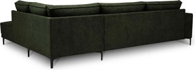 Divano angolare verde (con penisola a destra/a L) con rivestimento in ciniglia Copenhagen – Scandic