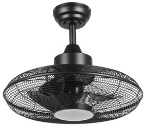 Ventilatore da soffitto con pale con luce inclusa Igeldo, nero, D. 53 cm, 1800 LM, luce bianco, EGLO