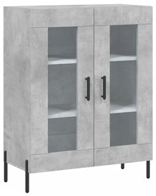 Credenza grigio cemento 69,5x34x90 cm in legno multistrato