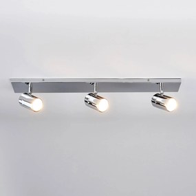Lindby plafoniera per il bagno Dejan, 65 cm, a 3 luci, cromo, IP44
