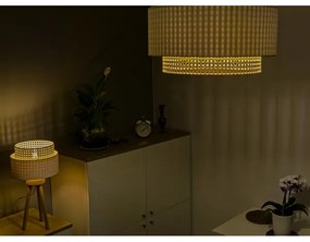 Duolla - Plafoniera BOHO 1xE27/15W/230V diametro 45 cm panna/rattan