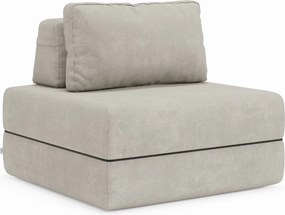 Rift poltrona letto con materasso alto 24 cm e memory foam - schienale mobile e tessuto smacchiabile T31