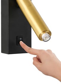 Brilagi - Luce Spot da parete LED dimmerabile MAYA 1xG9/4W/230V nero/oro