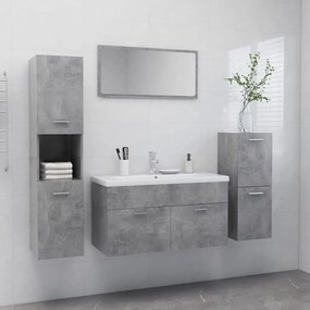 Set mobili da bagno grigio cemento in truciolato