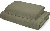 Coppia asciugamano viso ospite cotone Pop Corn marrone