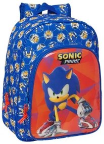 Zaino Scuola Sonic Prime Azzurro 26 x 34 x 11 cm