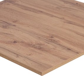 Tavolo ristorante bar quadrato 70x70 cm con Top Laminato effetto Rovere H 106