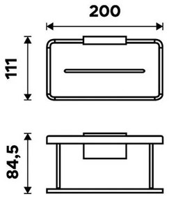 NIMCO Ki-14015-B-90 - Mensola a muro per doccia KIBO opaco nero/bianco