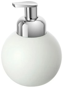 Dispenser Sapone in Ceramica Bianco con Erogatore di Schiuma Oslo