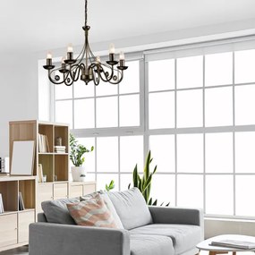 Lampadario a sospensione con catena DONATO 6xE14/40W/230V