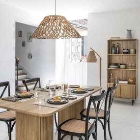 Atmosphera - Lampada con piedistallo PALM 1xE27/60W/230V bambù/canapa