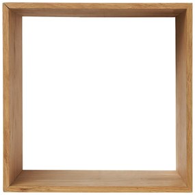 Mensola di colore naturale in rovere massiccio con ripiani multipli 30 cm Lattoon – House Nordic