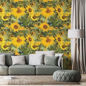 Carta da parati – Girasoli in natura selvaggia