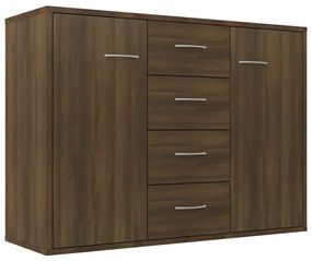 Credenza rovere marrone 88x30x65 cm in legno multistrato