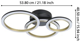 Eglo 901224 - Plafoniera LED dimmerabile CALLIERA LED/20W/230V nero/oro