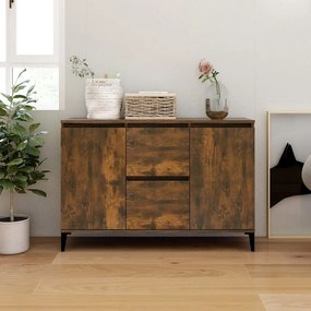 Credenza Rovere Fumo 104x35x70 Cm İn Legno Multistrato /