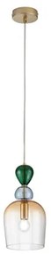Lampadario I-GAUDI-S1 trasparente paralume multicolore E14 LUCE AMBIENTE DESIGN