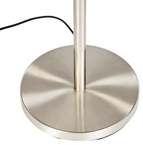 Lampada da terra in acciaio con paralume rosa 50 cm - Simplo