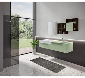 Mobile sottolavabo e lavabo Ginevra per vasca a sinistra avocado L 170 x H 36 x P 51 cm