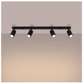 Faretto nero 6,5x81 cm Gleam – Sollux