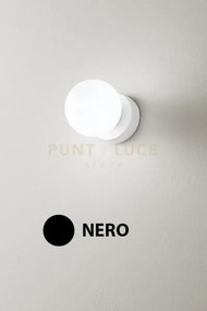 Applique in vetro e metallo nero opaco maga 1 luce attacco g9 d.10cm