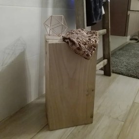 Tronco quadrato in rovere grezzo 250 x 250 x 450 mm