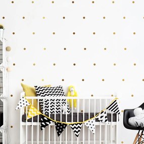 Set di adesivi per bambini per muro 100 pz 2x2 cm Golden Points – Ambiance