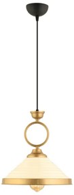 Lampadario a sospensione MONZA 1xE27/40W/230V Ø 30 cm crema/bronzo