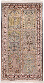 Cashmere Silk Tappeto 140 x 80 (Indian) Annodato A Mano