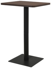 Tavolo da Bistrot in Legno con Struttura Altezza 107 cm Design Classico e Funzionale, 78.5 x 78.5 x 107 cm / Nero